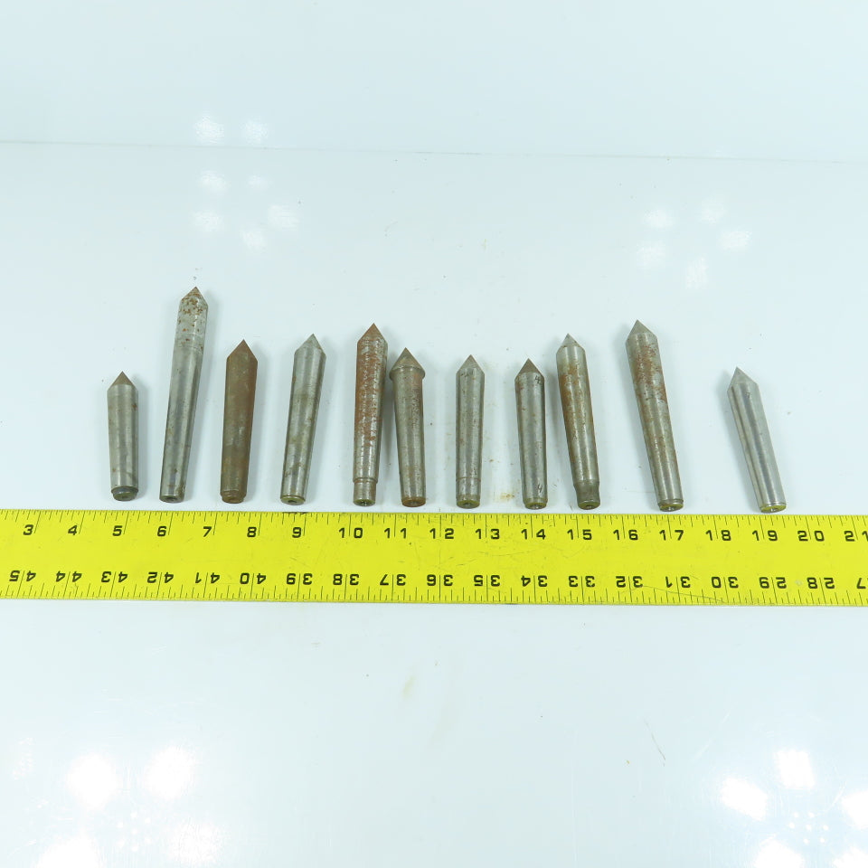 Morse Taper MT2 Misc. Used Lathe Dead Centers Lot Of 11