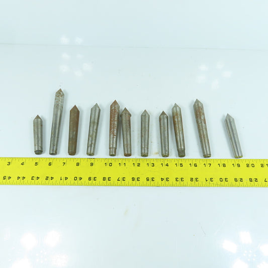 Morse Taper MT2 Misc. Used Lathe Dead Centers Lot Of 11