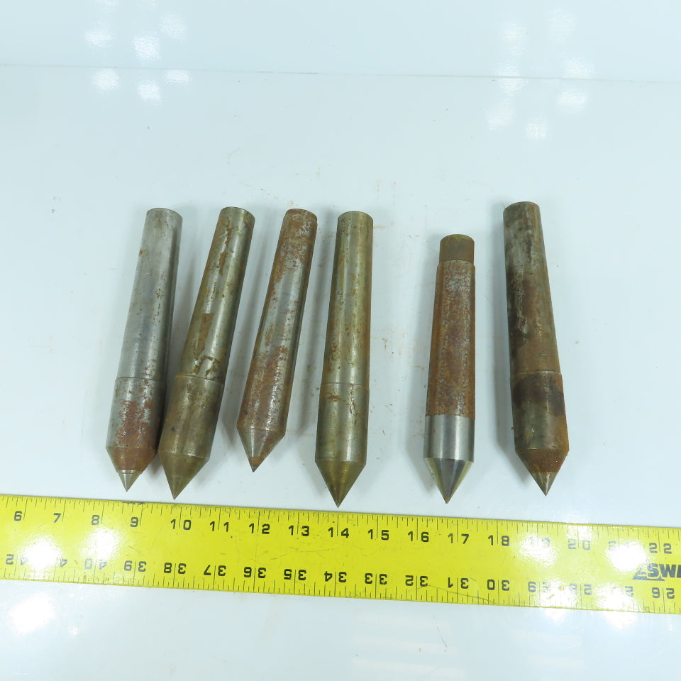 Morse Taper MT4 Misc. Used Lathe Dead Centers Lot Of 6