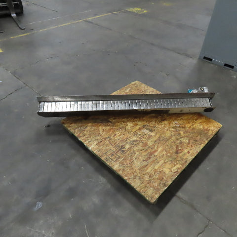 4-1/2" x 74" Long Table Top Powered Small Parts Conveyor 230/460V 3PH 43FPM