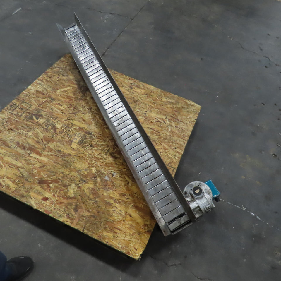 4-1/2" x 74" Long Table Top Powered Small Parts Conveyor 230/460V 3PH 43FPM