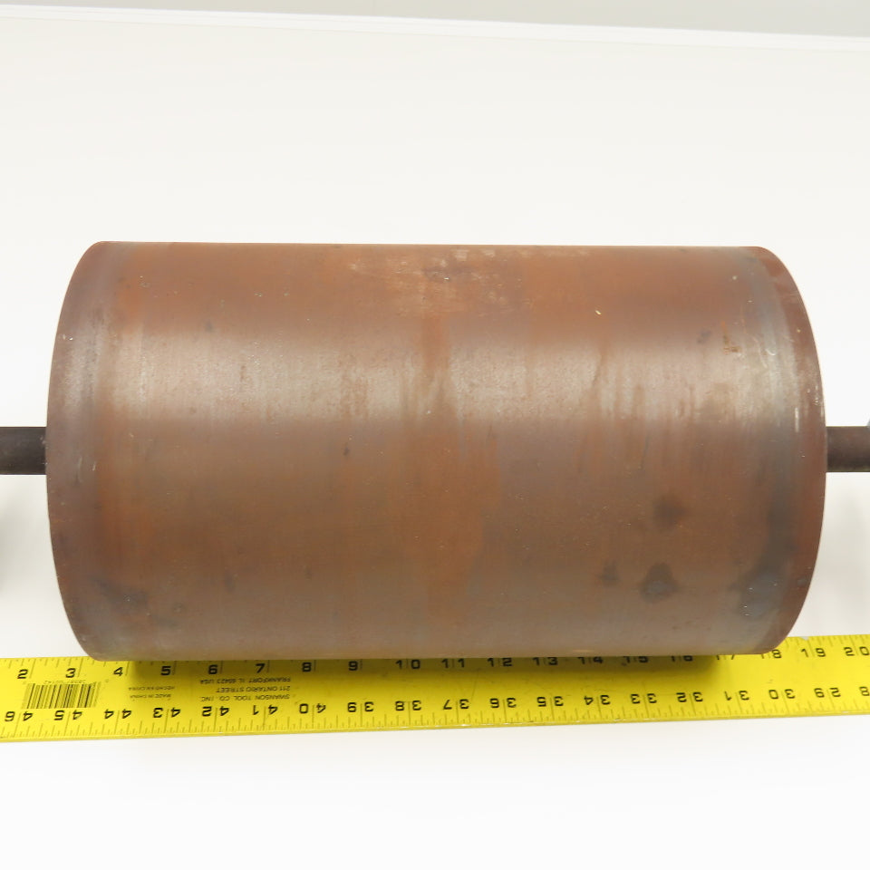 215mm OD Gravity Conveyor Roller 340mm Wide 25mm Shaft 23" OAL
