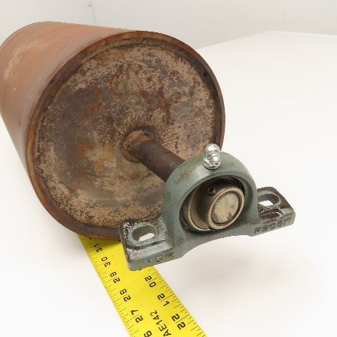 215mm OD Gravity Conveyor Roller 340mm Wide 25mm Shaft 23" OAL