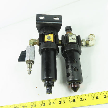 Parker 05E24A13AA 15L22BA Compressed Air Filter Regulator Lubricator 3/8" NPT