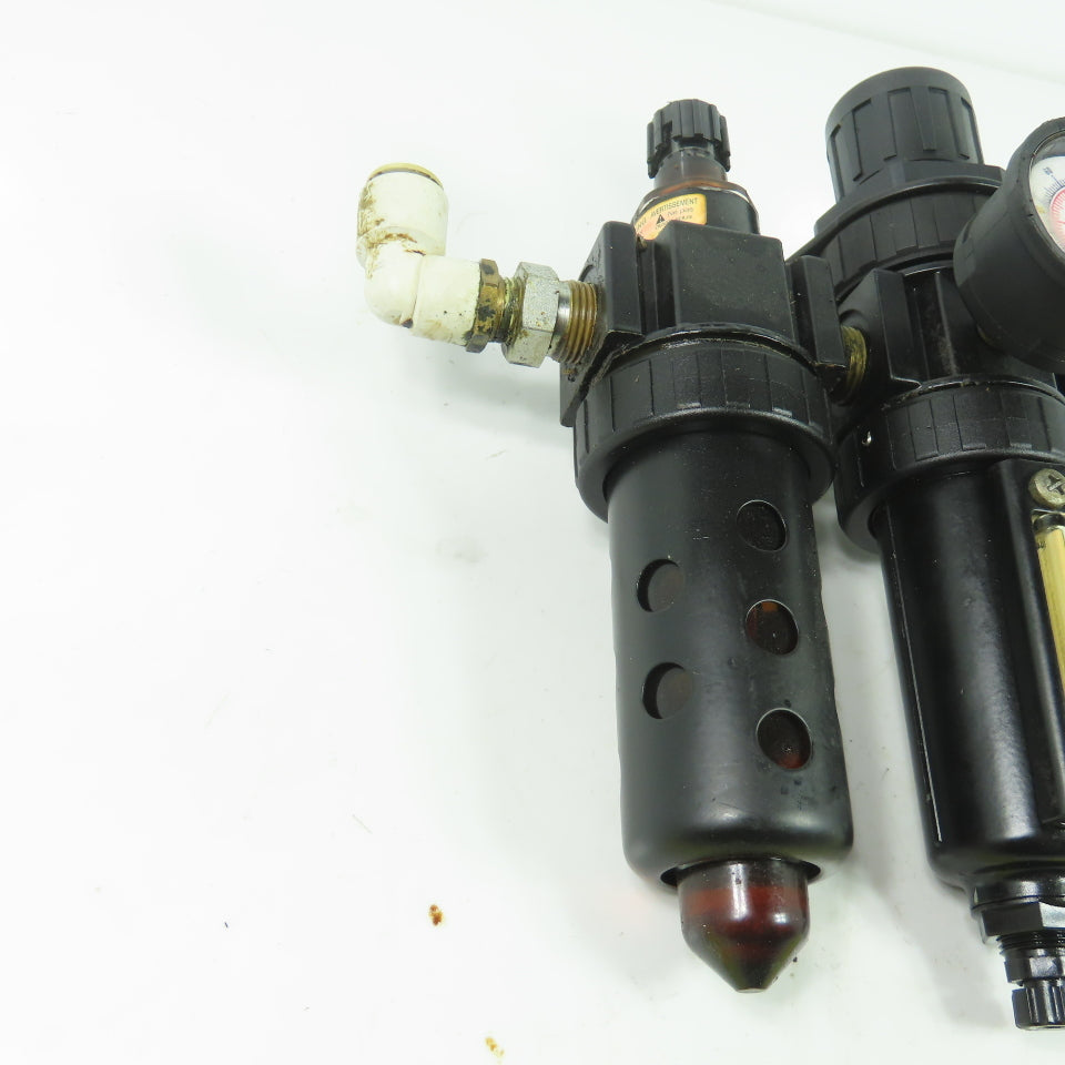 Parker 05E24A13AA 15L22BA Compressed Air Filter Regulator Lubricator 3/8" NPT