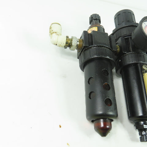 Parker 05E24A13AA 15L22BA Compressed Air Filter Regulator Lubricator 3/8" NPT