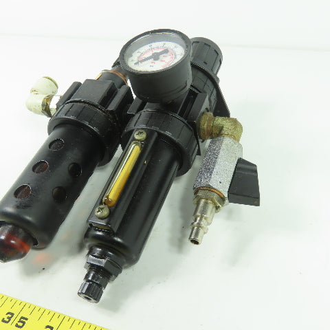 Parker 05E24A13AA 15L22BA Compressed Air Filter Regulator Lubricator 3/8" NPT