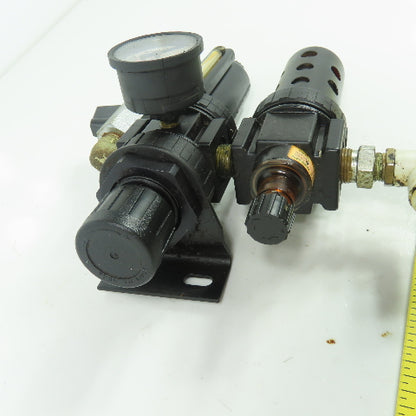 Parker 05E24A13AA 15L22BA Compressed Air Filter Regulator Lubricator 3/8" NPT