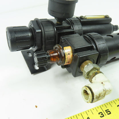 Parker 05E24A13AA 15L22BA Compressed Air Filter Regulator Lubricator 3/8" NPT