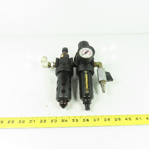 Parker 05E24A13AA 15L22BA Compressed Air Filter Regulator Lubricator 3/8" NPT