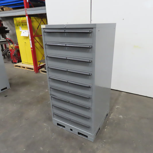 Lista 9 Drawer Industrial Parts Tool Storage Shop Cabinet 28 x 28" x 60" H