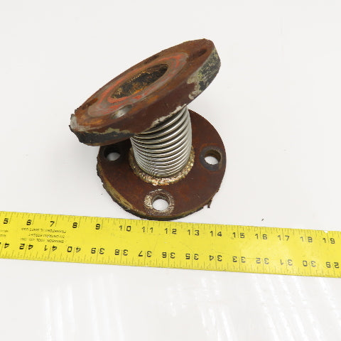 2" Cast Iron 4 Bolt Flange Mount Flexible Stainless Bellow Expansion Joint