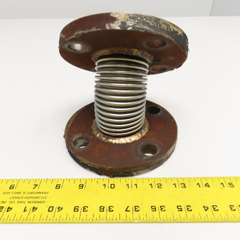 2" Cast Iron 4 Bolt Flange Mount Flexible Stainless Bellow Expansion Joint