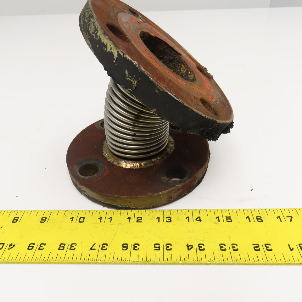 2" Cast Iron 4 Bolt Flange Mount Flexible Stainless Bellow Expansion Joint