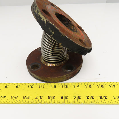 2" Cast Iron 4 Bolt Flange Mount Flexible Stainless Bellow Expansion Joint