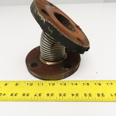 2" Cast Iron 4 Bolt Flange Mount Flexible Stainless Bellow Expansion Joint