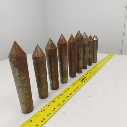 Morse Taper MT5 Misc. Used Lathe Dead Centers Lot Of 9