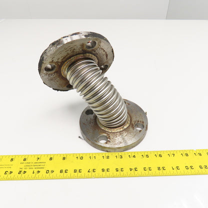 2" Cast Iron 4 Bolt Flange Mount Flexible Stainless Bellow Expansion Joint