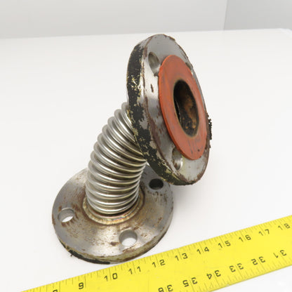 2" Cast Iron 4 Bolt Flange Mount Flexible Stainless Bellow Expansion Joint