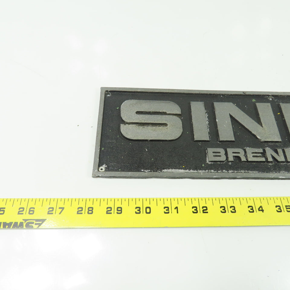 Sinico 15-1/2" x 4-1/4" Cast Aluminum Machine Name Plate Brendola-Italia