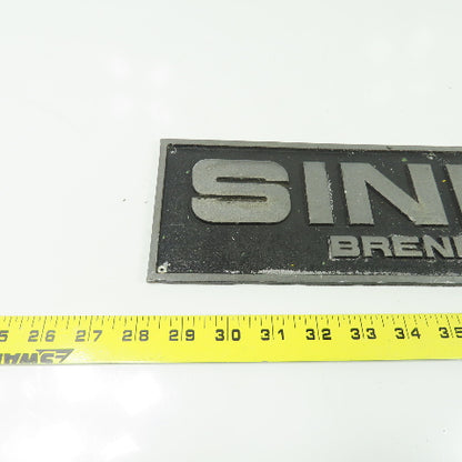 Sinico 15-1/2" x 4-1/4" Cast Aluminum Machine Name Plate Brendola-Italia