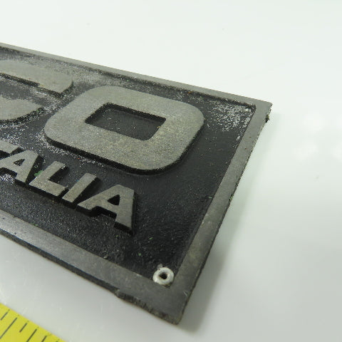 Sinico 15-1/2" x 4-1/4" Cast Aluminum Machine Name Plate Brendola-Italia