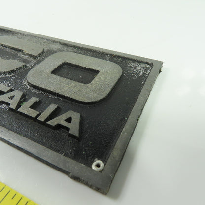 Sinico 15-1/2" x 4-1/4" Cast Aluminum Machine Name Plate Brendola-Italia