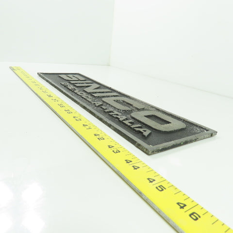 Sinico 15-1/2" x 4-1/4" Cast Aluminum Machine Name Plate Brendola-Italia