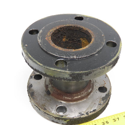 3" Raised Face Flange 4 Bolt Cast Iron Coupling 6" Wide