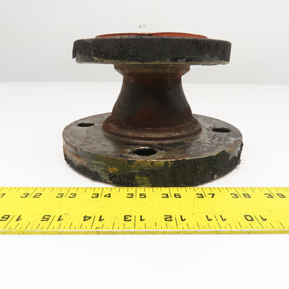 3" x 2" Raised Face Flange 4 Bolt Cast Iron Adaptor Coupling 4-1/2" Wide
