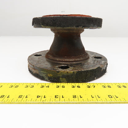 3" x 2" Raised Face Flange 4 Bolt Cast Iron Adaptor Coupling 4-1/2" Wide