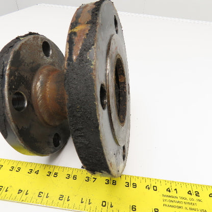 3" x 2" Raised Face Flange 4 Bolt Cast Iron Adaptor Coupling 4-1/2" Wide
