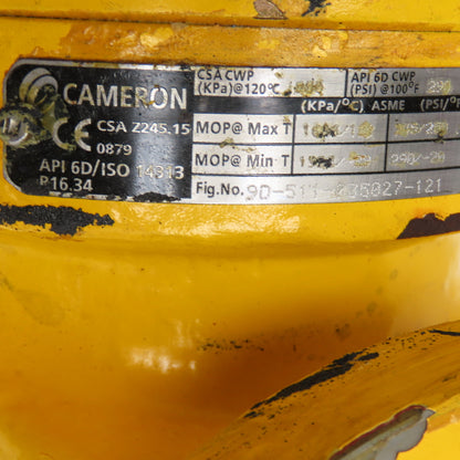 Cameron 9D-511-035027-121 3" Cast Iron Flange Mount Swing Check Valve Class 150