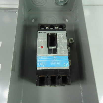 Siemens E2N1S Circuit Breaker Enclosure W/ED63B070 3-Pole 70A 600V Breaker