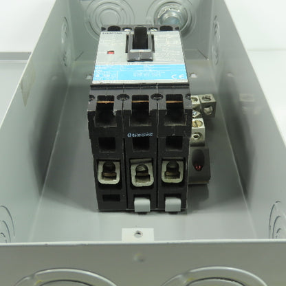 Siemens E2N1S Circuit Breaker Enclosure W/ED63B070 3-Pole 70A 600V Breaker