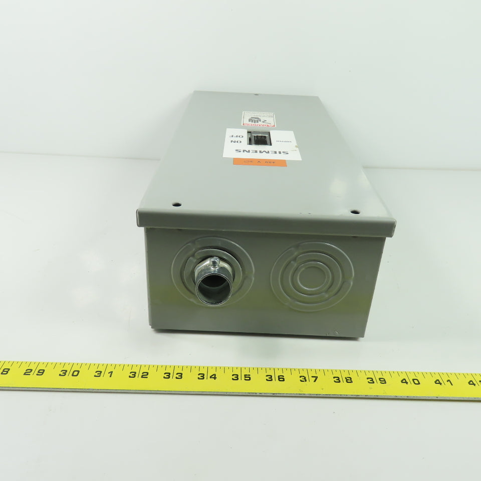 Siemens E2N1S Circuit Breaker Enclosure W/ED63B070 3-Pole 70A 600V Breaker