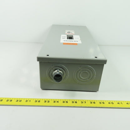 Siemens E2N1S Circuit Breaker Enclosure W/ED63B070 3-Pole 70A 600V Breaker