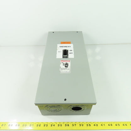 Siemens E2N1S Circuit Breaker Enclosure W/ED63B070 3-Pole 70A 600V Breaker