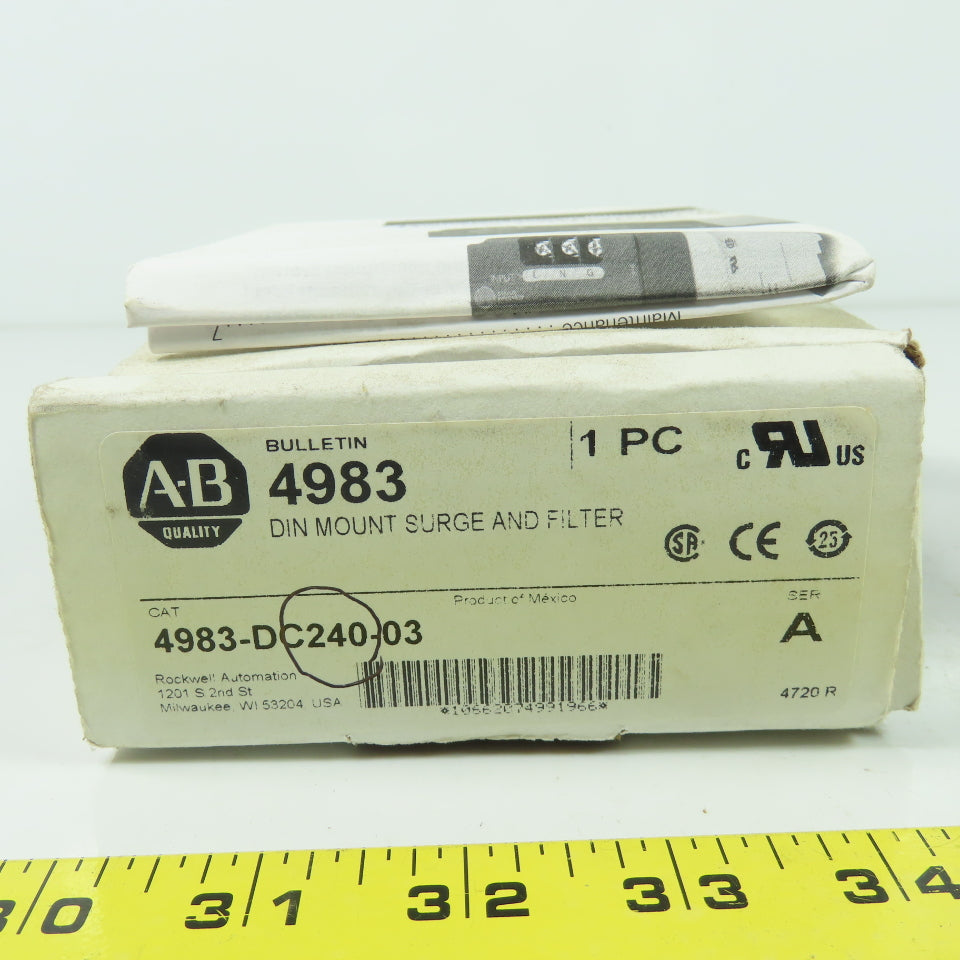 Allen Bradley 4983-DC240-03 Ser A Combination Filter Surge Suppressor 240VAC 3A