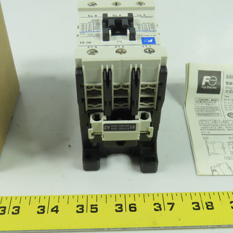 Fuji SC-E1 600V 3Ph Contactor 440/480V Coil