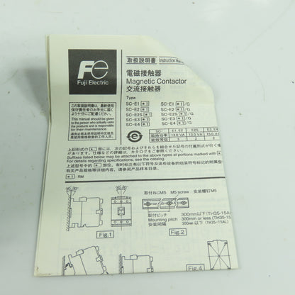 Fuji SC-E1 600V 3Ph Contactor 440/480V Coil
