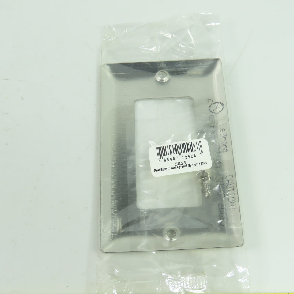 PASS & SEYMOUR SS26 Stainless Steel Wall Plate Cover 4-1/2"x2-3/4" Lot Of 13