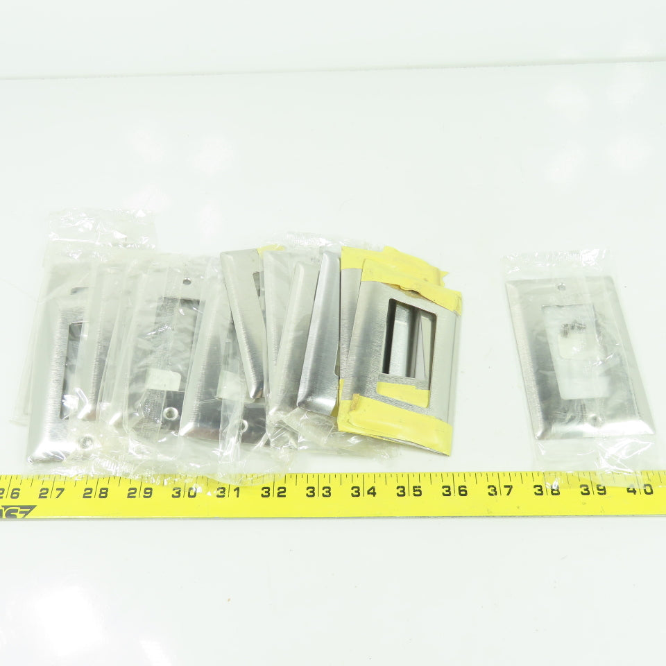 PASS & SEYMOUR SS26 Stainless Steel Wall Plate Cover 4-1/2"x2-3/4" Lot Of 13