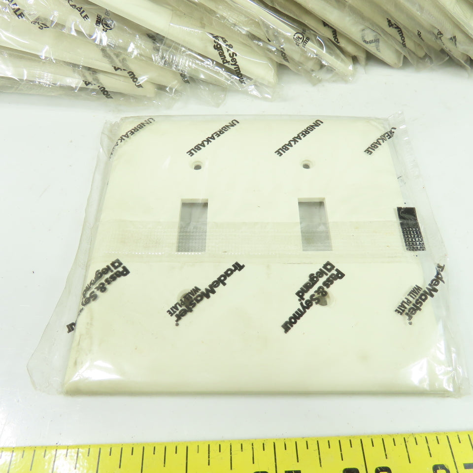 Pass & Seymour TP2-LA Light Almond Wall Plate 2 Toggle Switch Cover Lot Of 18