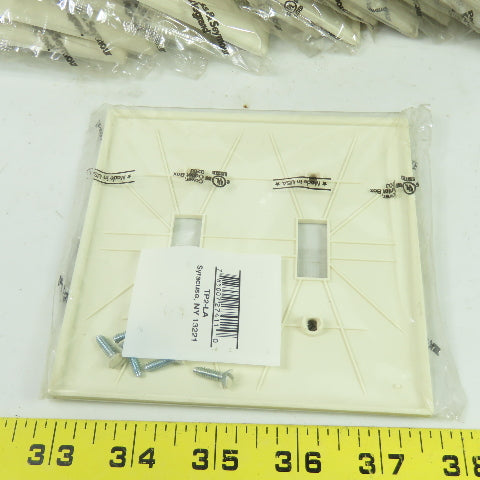 Pass & Seymour TP2-LA Light Almond Wall Plate 2 Toggle Switch Cover Lot Of 18