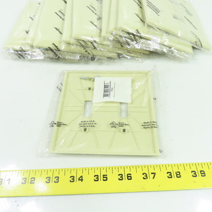 Pass & Seymour TP2-I Ivory Wall Plate 2 Toggle Switch Cover Lot Of 13