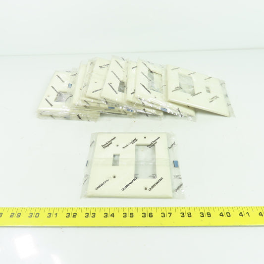 Pass & Seymour TP126-LA Light Almond Wall Plate Switch Cover Lot Of 13