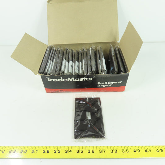 Pass & Seymour TP1 Dark Brown 1 Gang Toggle Wall Plate Switch Cover Lot Of 23