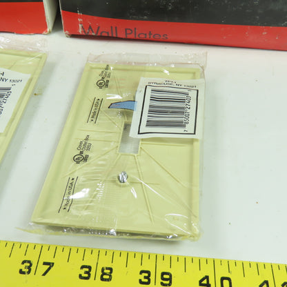 Pass & Seymour TP1-I Ivory 1 Gang Toggle Wall Plate Switch Cover Lot Of 44