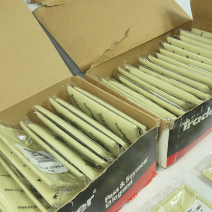 Pass & Seymour TP1-I Ivory 1 Gang Toggle Wall Plate Switch Cover Lot Of 44